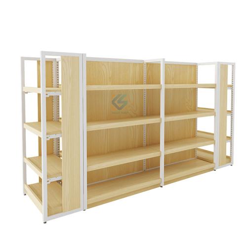 Wooden shelves