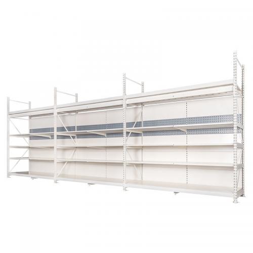 Integrated supermarket shelves